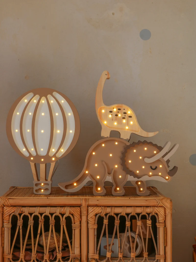 Little Lights Dino Diplodocus Mini Night Light | Jurassic Wood