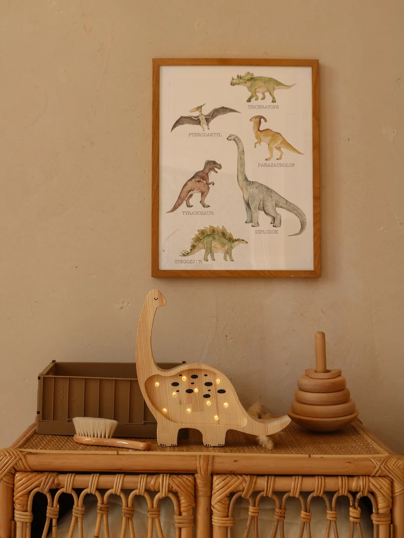 Little Lights Dino Diplodocus Mini Night Light | Jurassic Wood