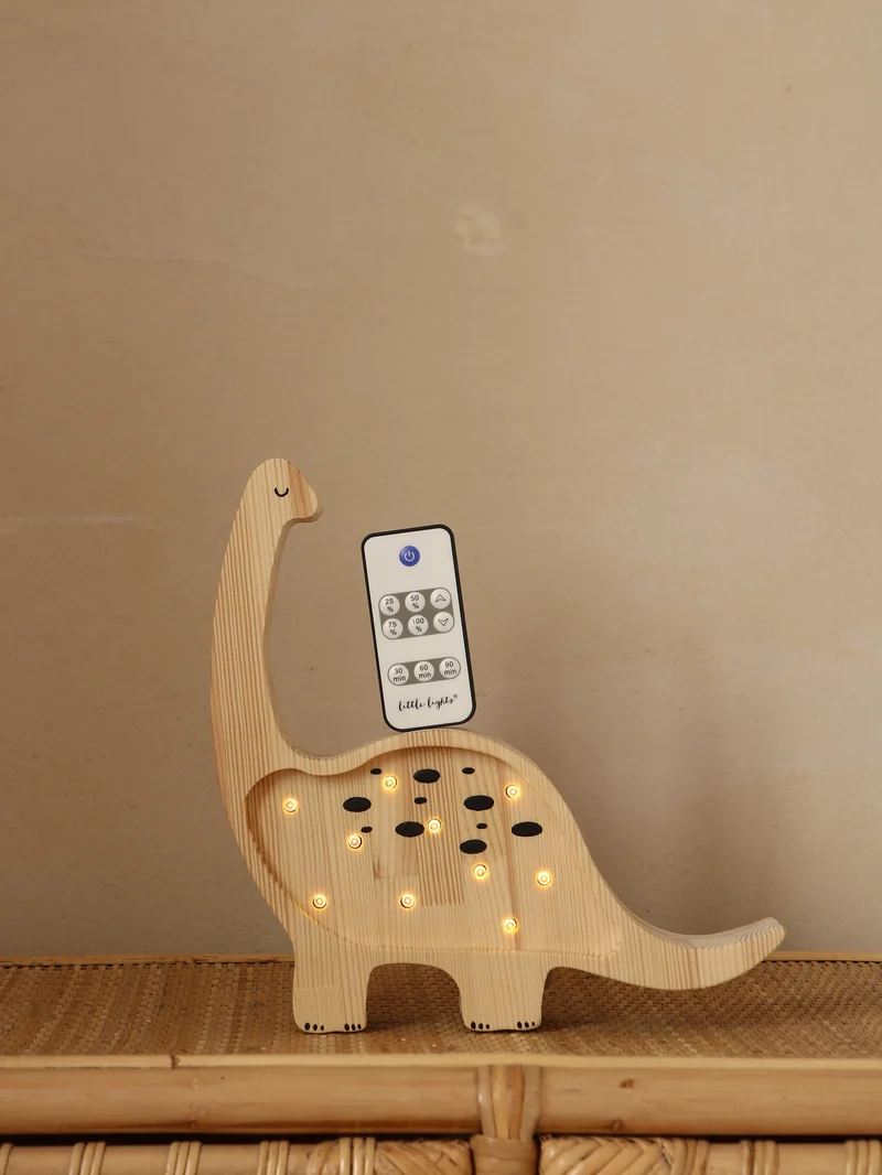 Little Lights Dino Diplodocus Mini Night Light | Jurassic Wood