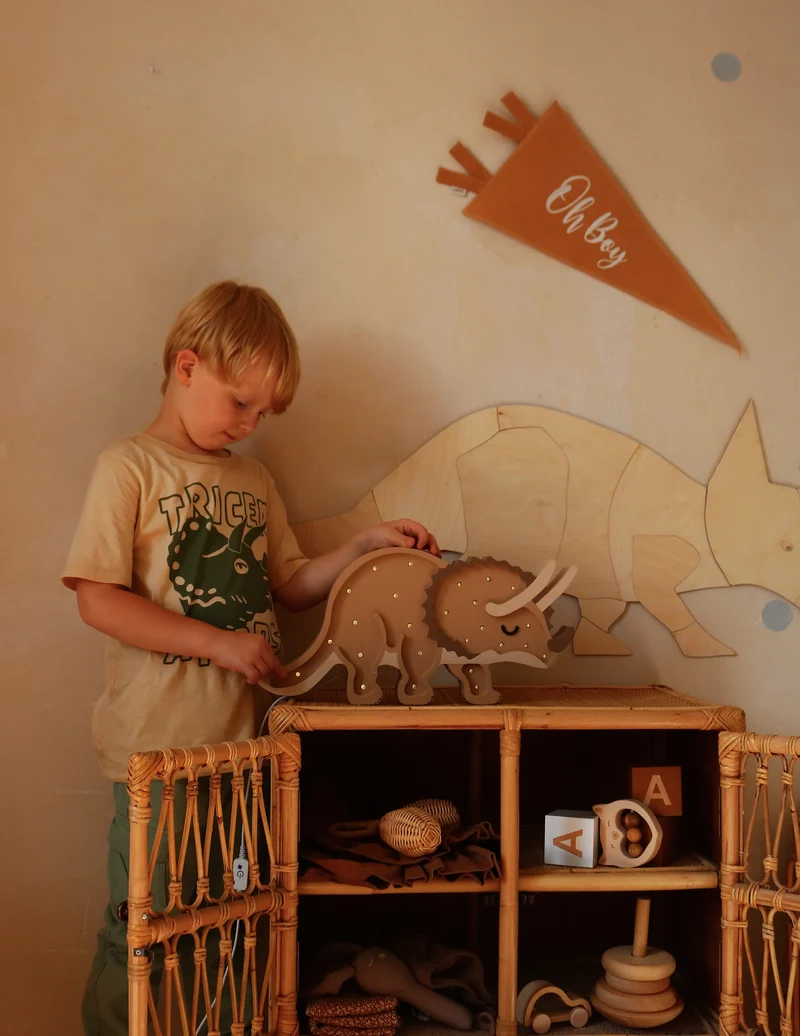 Little Lights Dino Triceratops Night Light | Paleo Sand