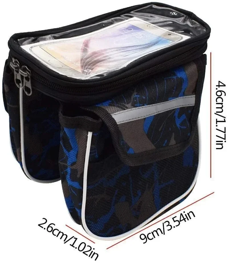 Fahrrad Rahmentasche Blau – Oberrohrtasche mit Handyfach & Stauraum