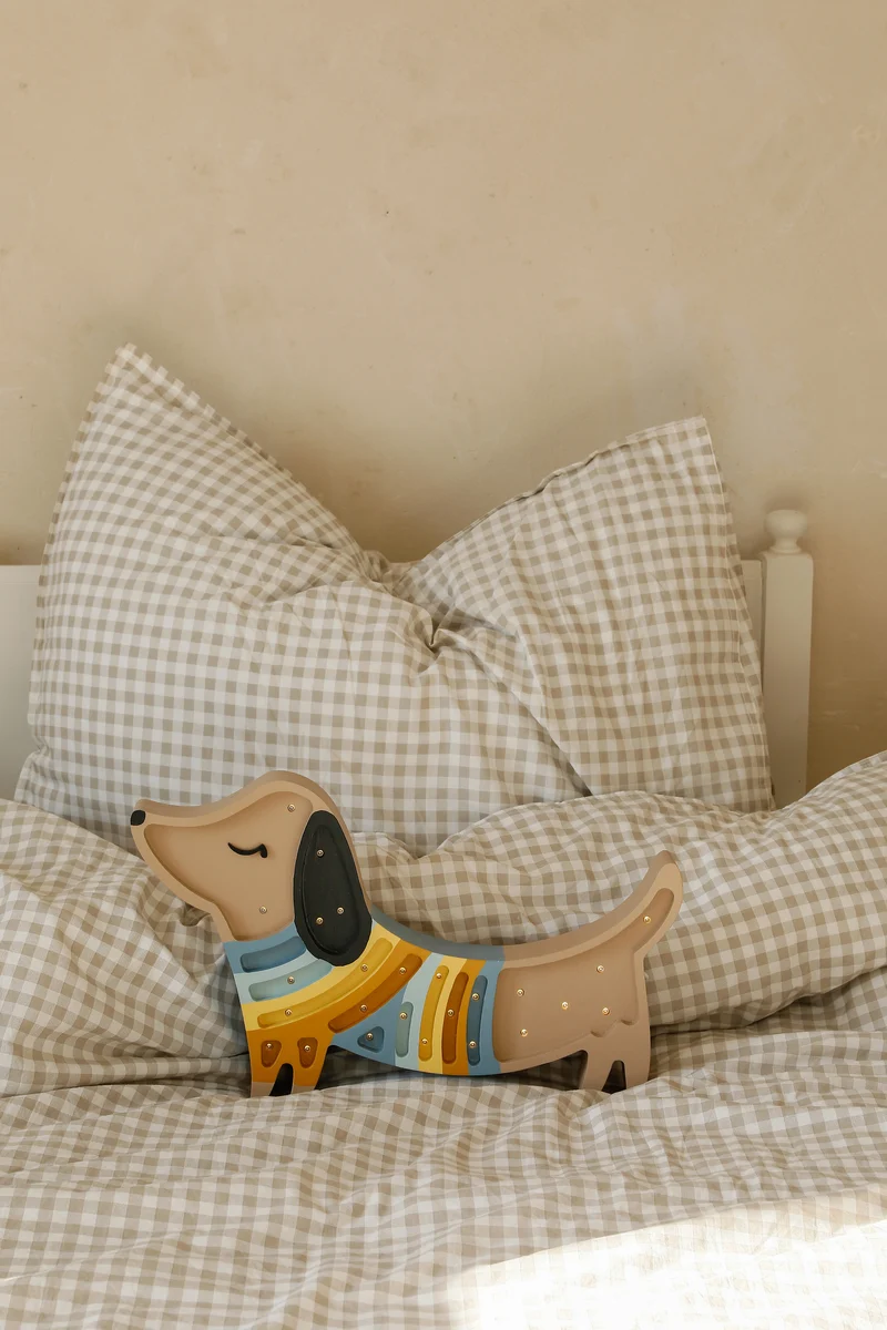 Little Lights Puppy Dachshund Night Light | Cracow Stripes