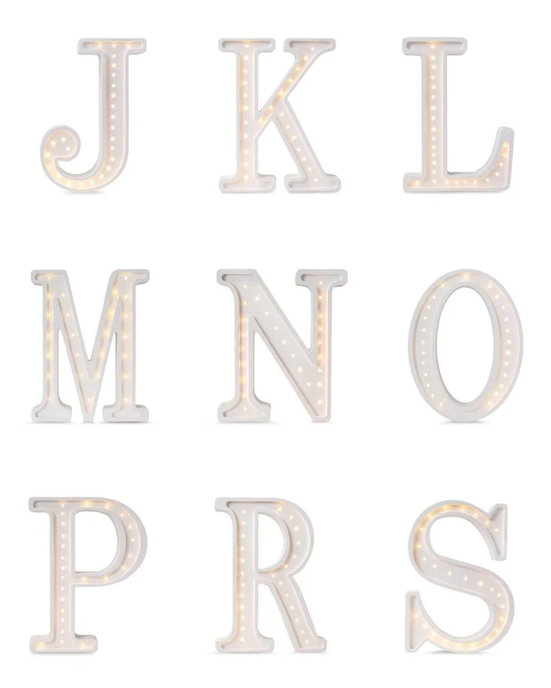 Little Lights Letter E Night Light | White