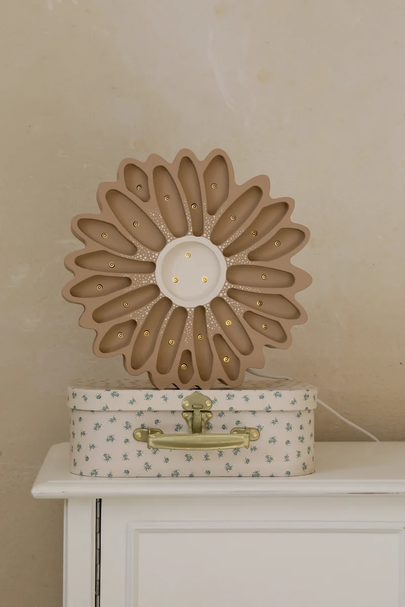 Little Lights Daisy Night Light | Cappuccino Dots