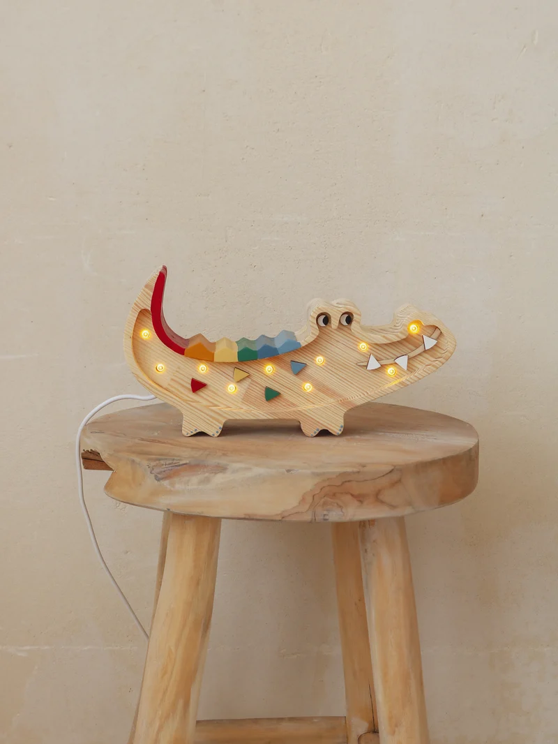 Little Lights Crocodile Mini Night Light | Caribbean Wood
