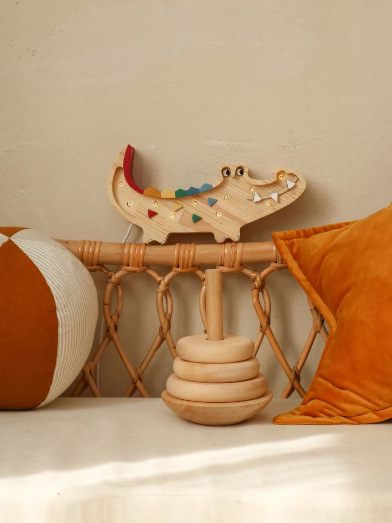 Little Lights Crocodile Mini Night Light | Caribbean Wood