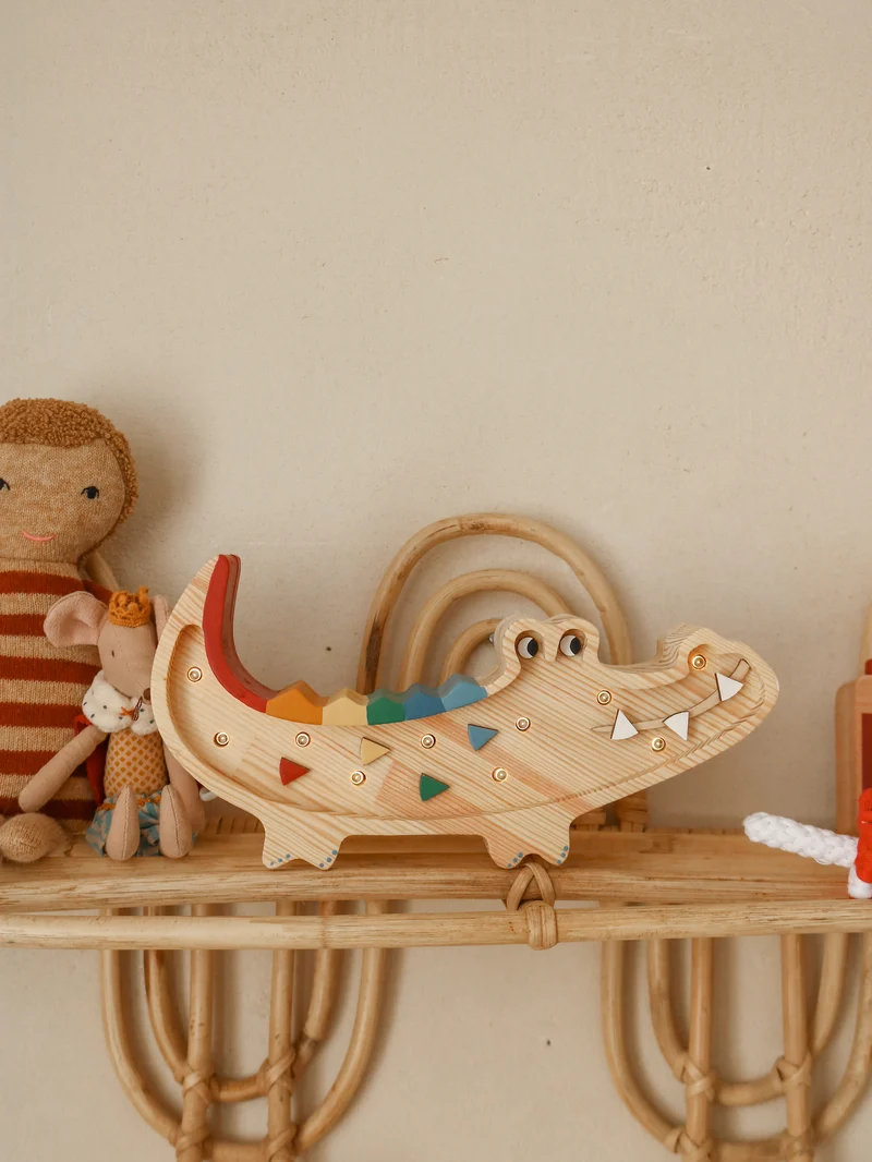 Little Lights Crocodile Mini Night Light | Caribbean Wood