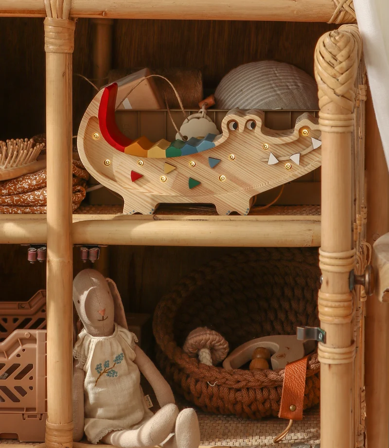 Little Lights Crocodile Mini Night Light | Caribbean Wood