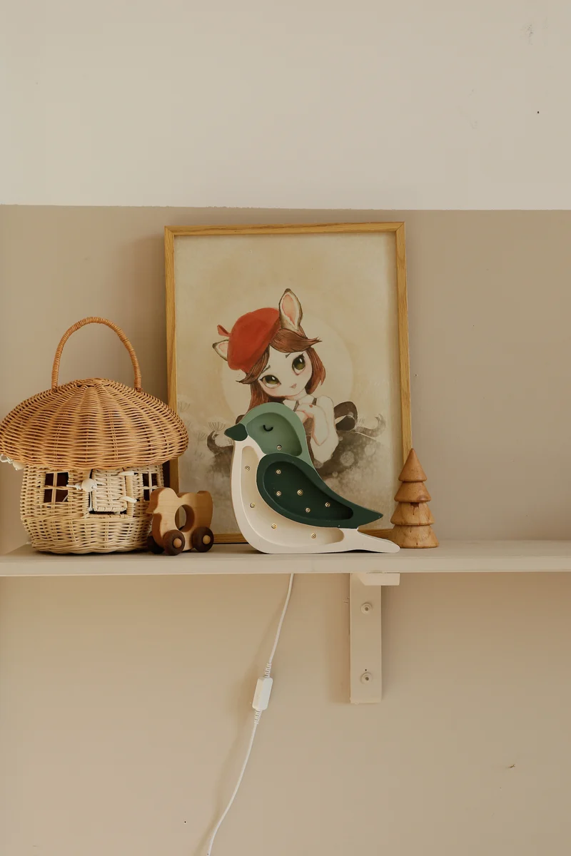 Little Lights Bird Mini Night Light | Pistachio Cream