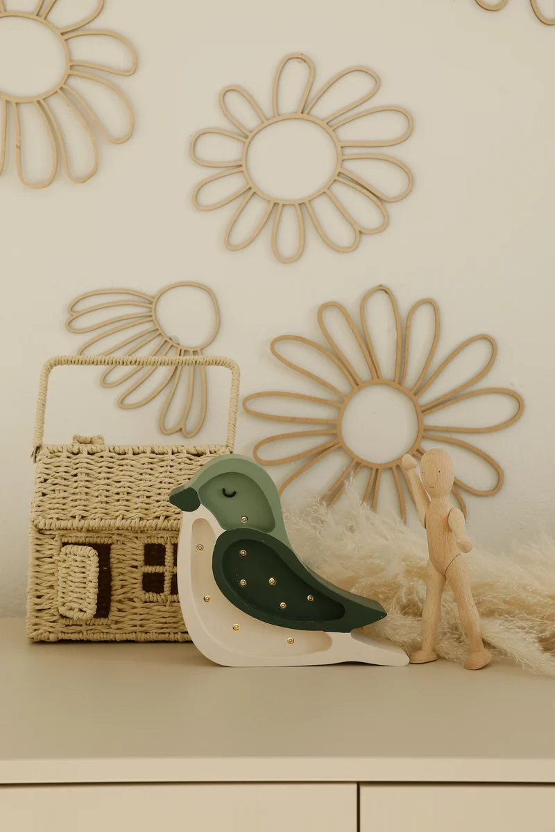 Little Lights Bird Mini Night Light | Pistachio Cream