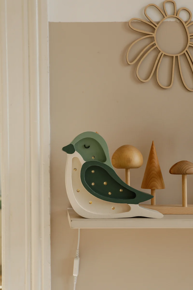 Little Lights Bird Mini Night Light | Pistachio Cream