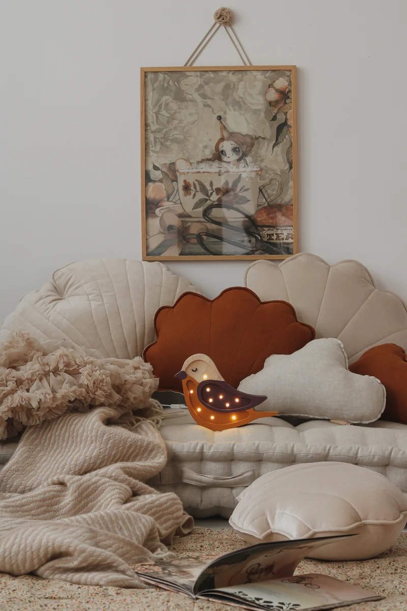 Little Lights Bird Mini Night Light | Maroon