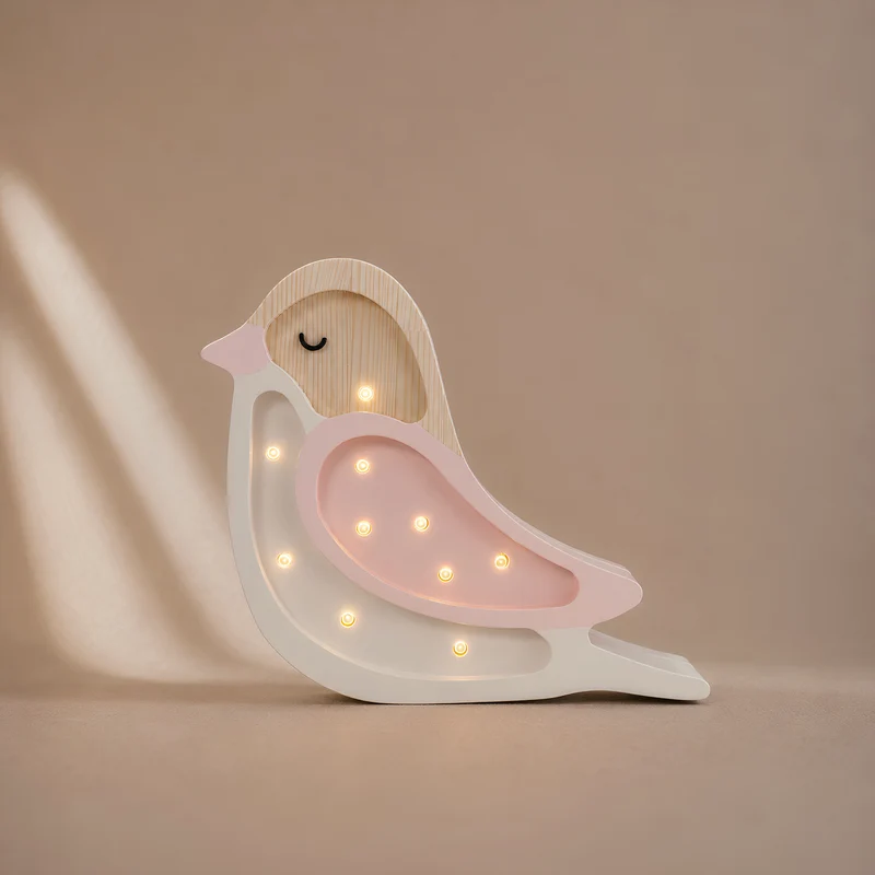 Little Lights Bird Mini Night Light | Strawberry Cream