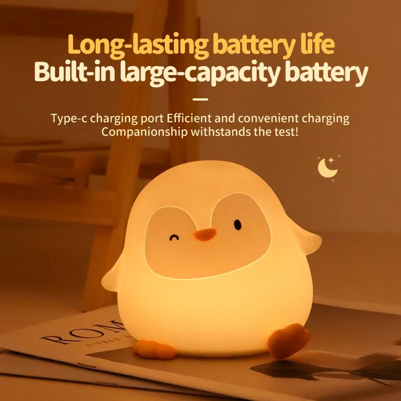 Veilleuse pingouin rechargeable - PingoRise