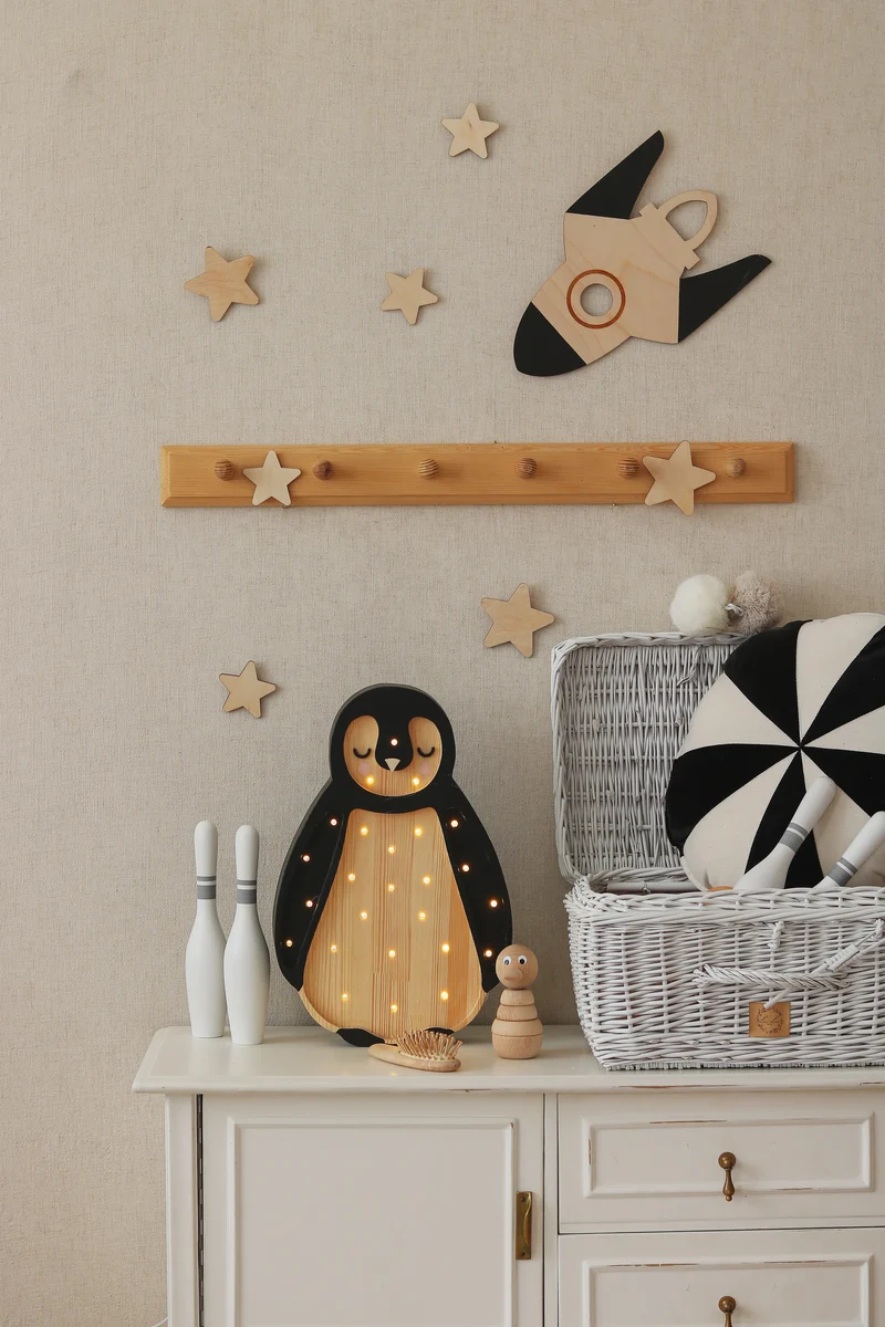 Little Lights Penguin Night Light | Arctic Wood