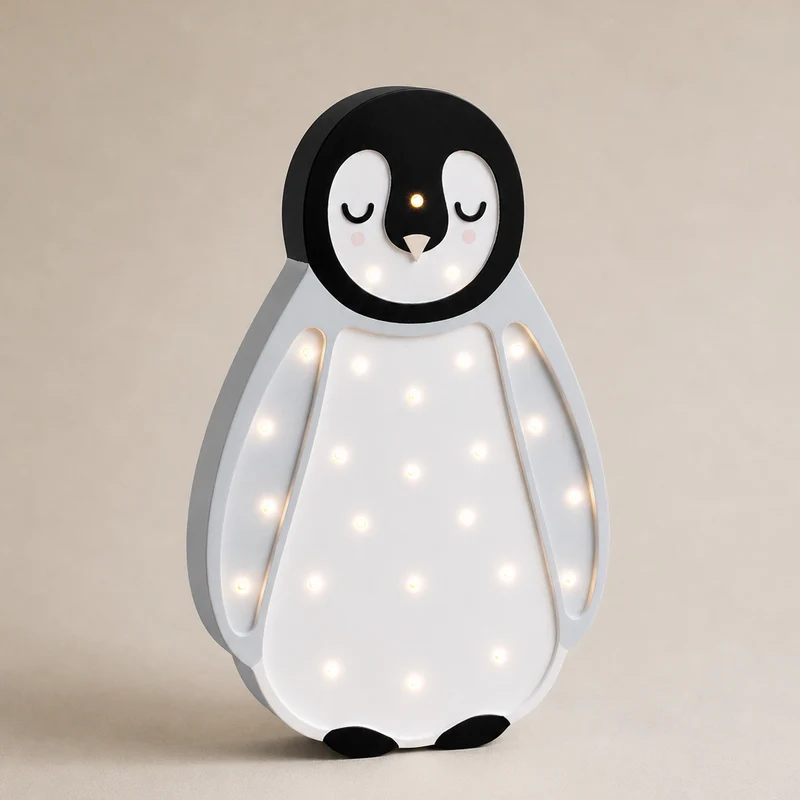 Little Lights Penguin Night Light | Light Gray