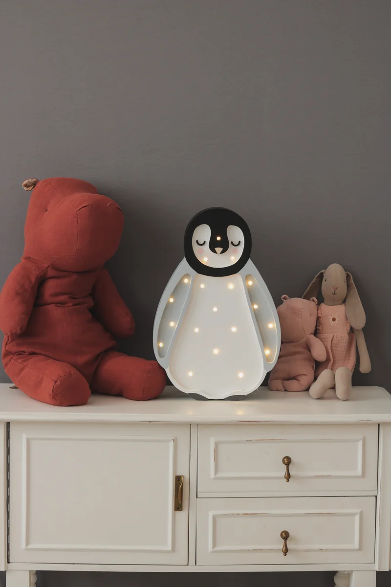 Little Lights Penguin Night Light | Light Gray
