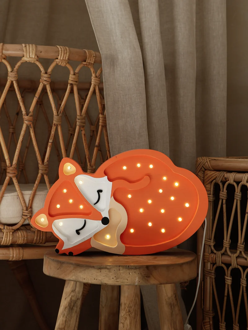 Little Lights Fox Lamp Night Light | Orange Wild