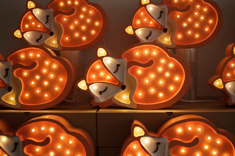 Little Lights Fox Lamp Night Light | Orange Wild