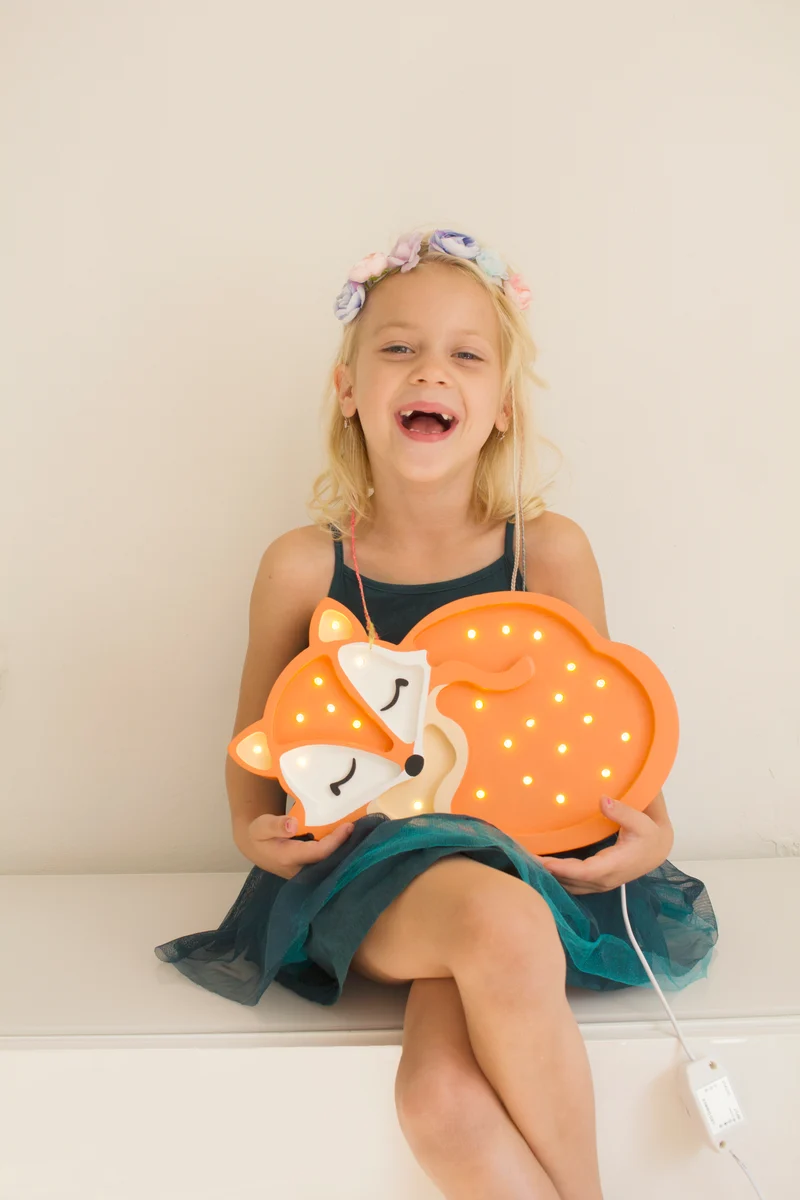Little Lights Fox Lamp Night Light | Orange Wild