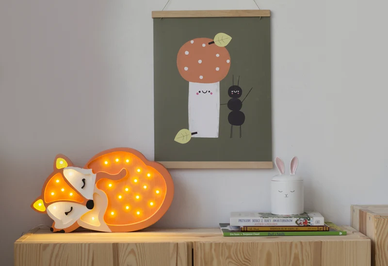 Little Lights Fox Lamp Night Light | Orange Wild
