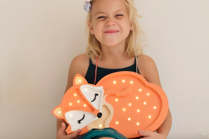 Little Lights Fox Lamp Night Light | Orange Wild