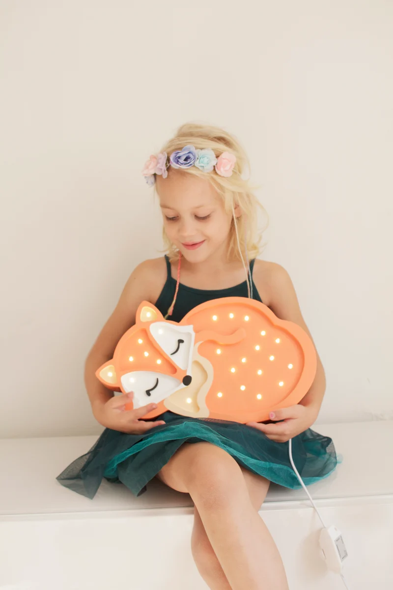 Little Lights Fox Lamp Night Light | Orange Wild