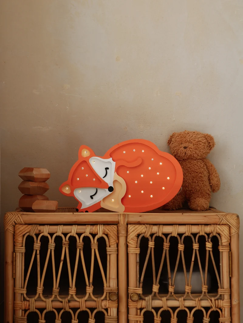 Little Lights Fox Lamp Night Light | Orange Wild