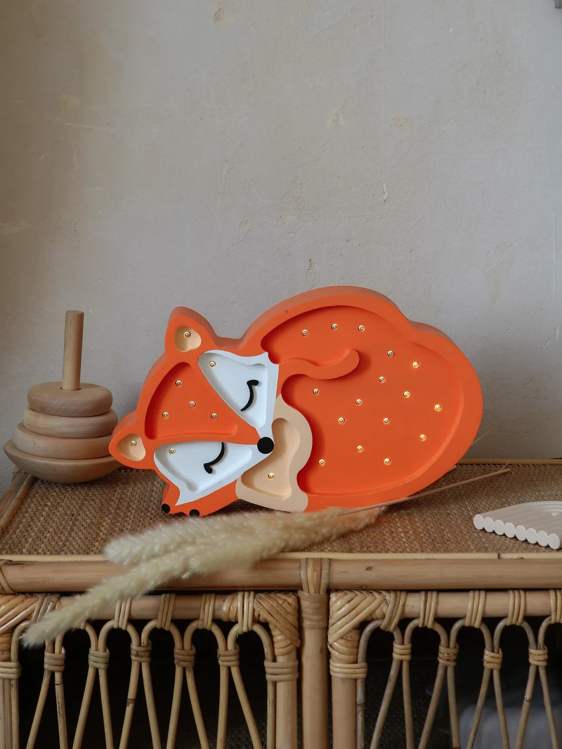 Little Lights Fox Lamp Night Light | Orange Wild
