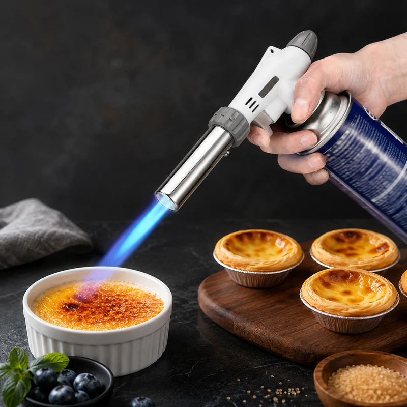 Gasbrenner Camping Gasbrenner mit Piezozünder Flammenregulierung Keramikeinsatz