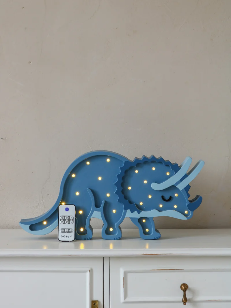 Little Lights Dino Triceratops Night Light | Jurassic Navy