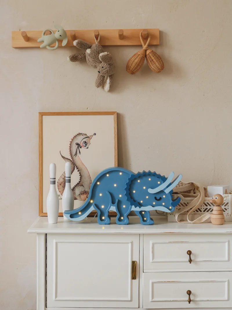 Little Lights Dino Triceratops Night Light | Jurassic Navy