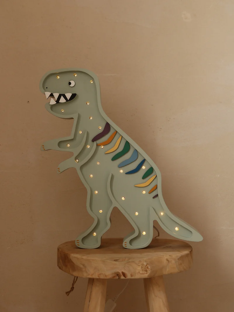 Little Lights Dino T.Rex Night Light | Khaki Pastel