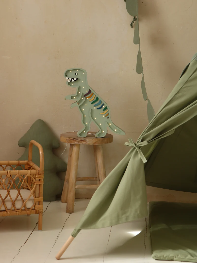 Little Lights Dino T.Rex Night Light | Khaki Pastel