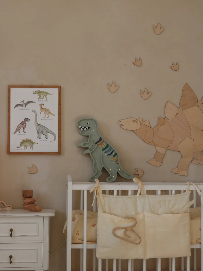 Little Lights Dino T.Rex Night Light | Khaki Pastel