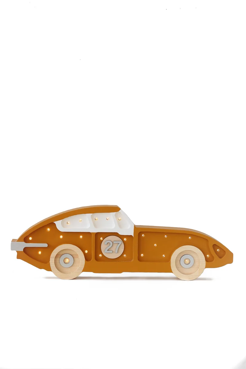 Little Lights Race Car Night Light | Mustard