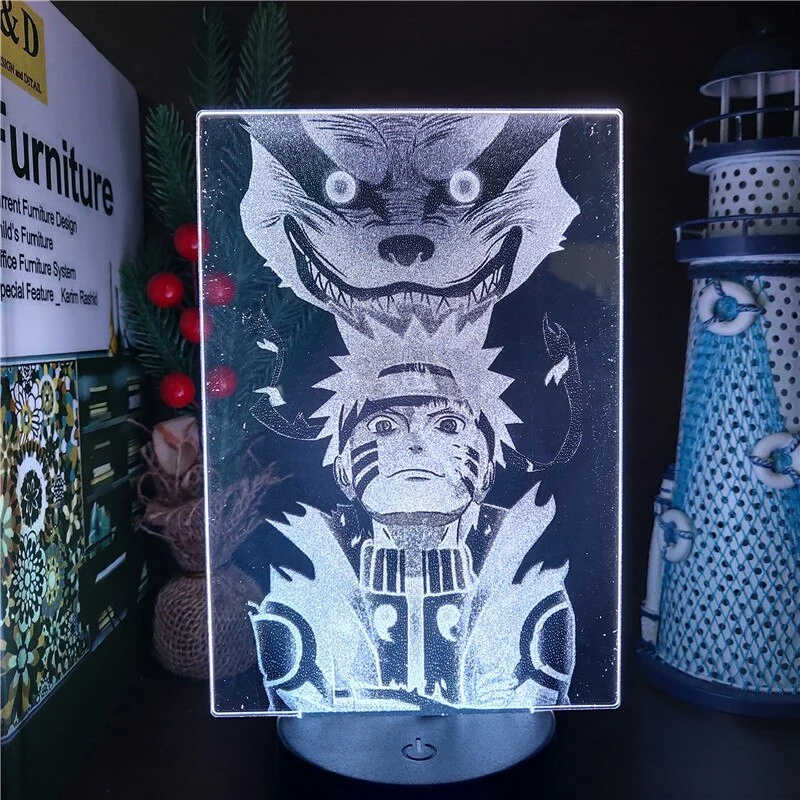 Naruto Uzumaki Kurama 3D Lampe