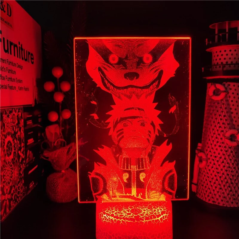 Naruto Uzumaki Kurama 3D Lampe