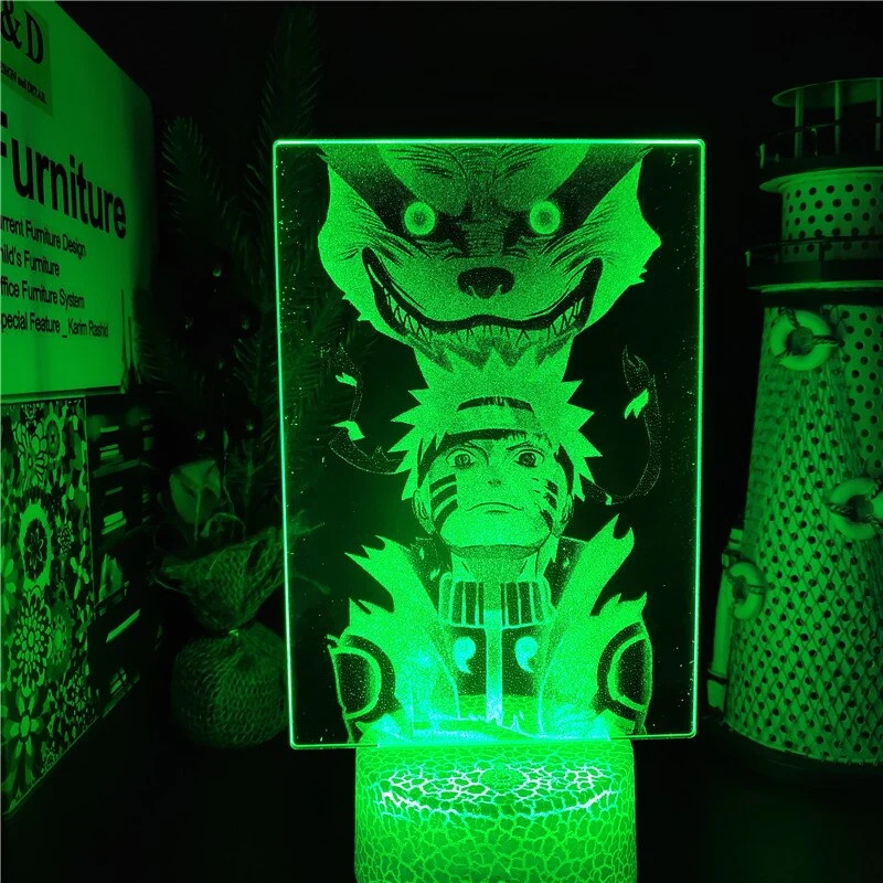 Naruto Uzumaki Kurama 3D Lampe