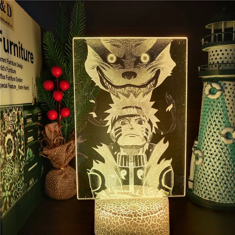 Naruto Uzumaki Kurama 3D Lampe