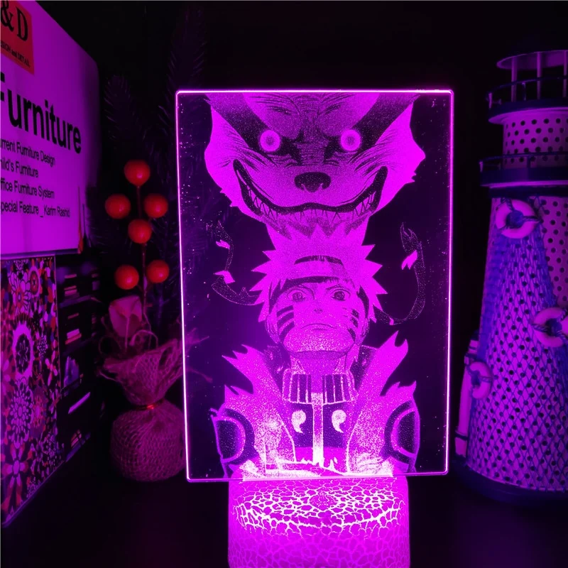 Naruto Uzumaki Kurama 3D Lampe