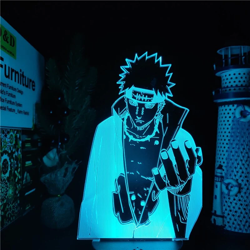 Naruto Pain Akatsuke Nachtlampe Deko Licht mit 3D Effekt
