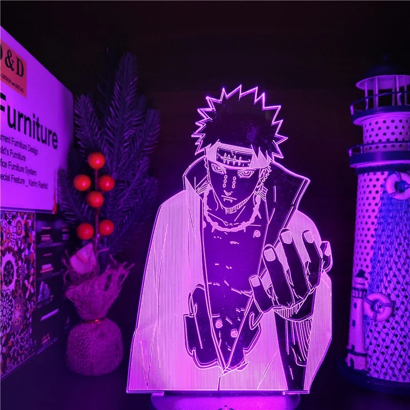Naruto Pain Akatsuke Nachtlampe Deko Licht mit 3D Effekt