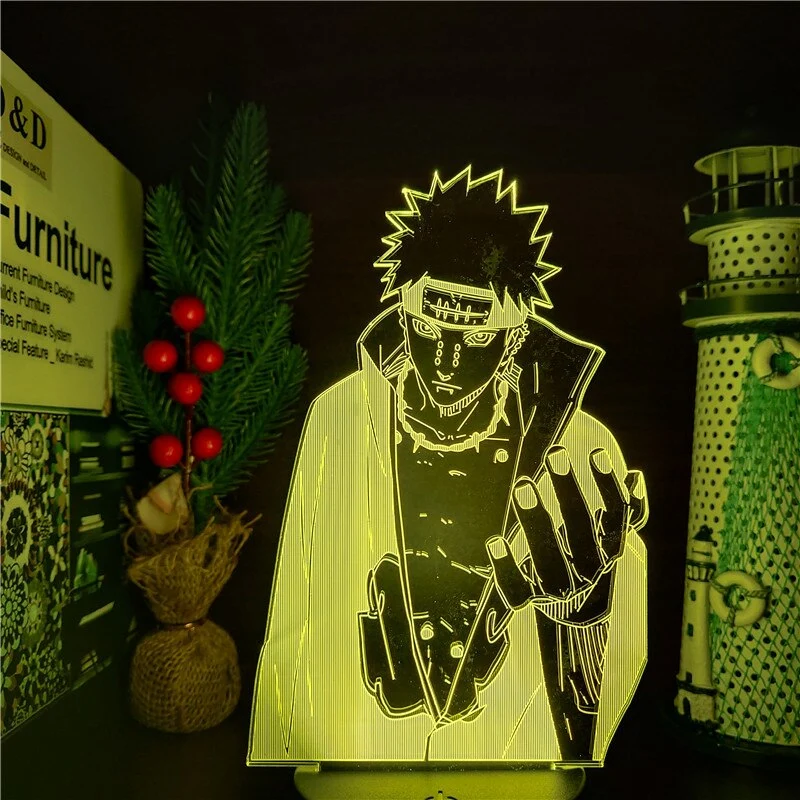 Naruto Pain Akatsuke Nachtlampe Deko Licht mit 3D Effekt