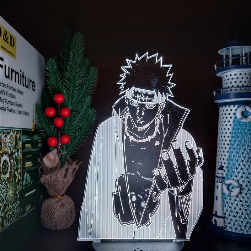 Naruto Pain Akatsuke Nachtlampe Deko Licht mit 3D Effekt