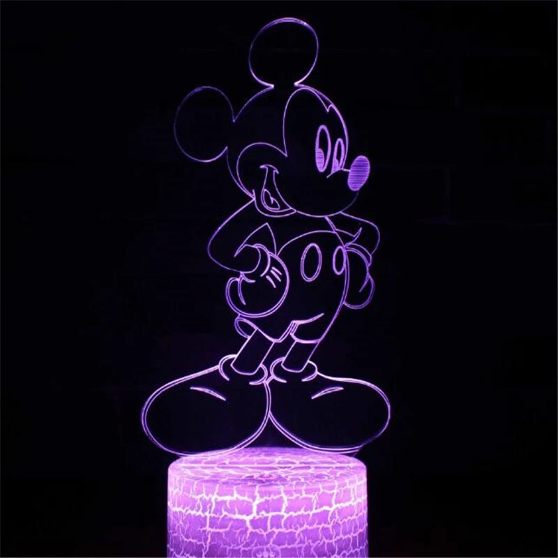 Micky Maus 3D Nacht Licht Deko Lampe mit Farbwechsel