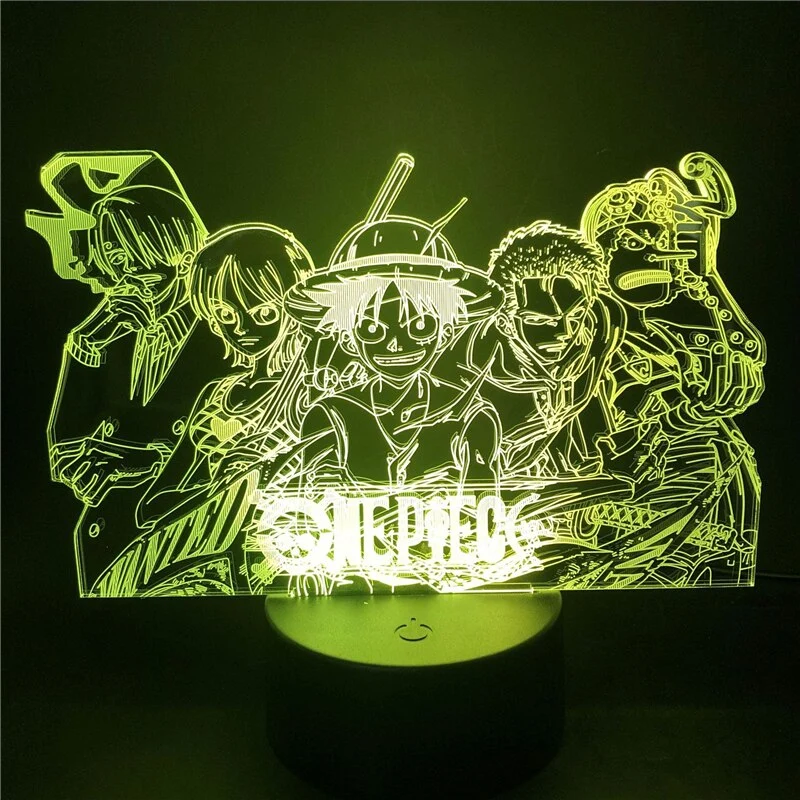 One Piece 3D Nacht Licht Zoro Luffy Nami Sanji