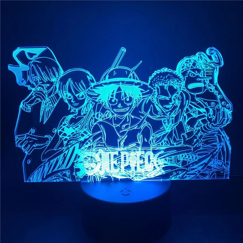 One Piece 3D Nacht Licht Zoro Luffy Nami Sanji