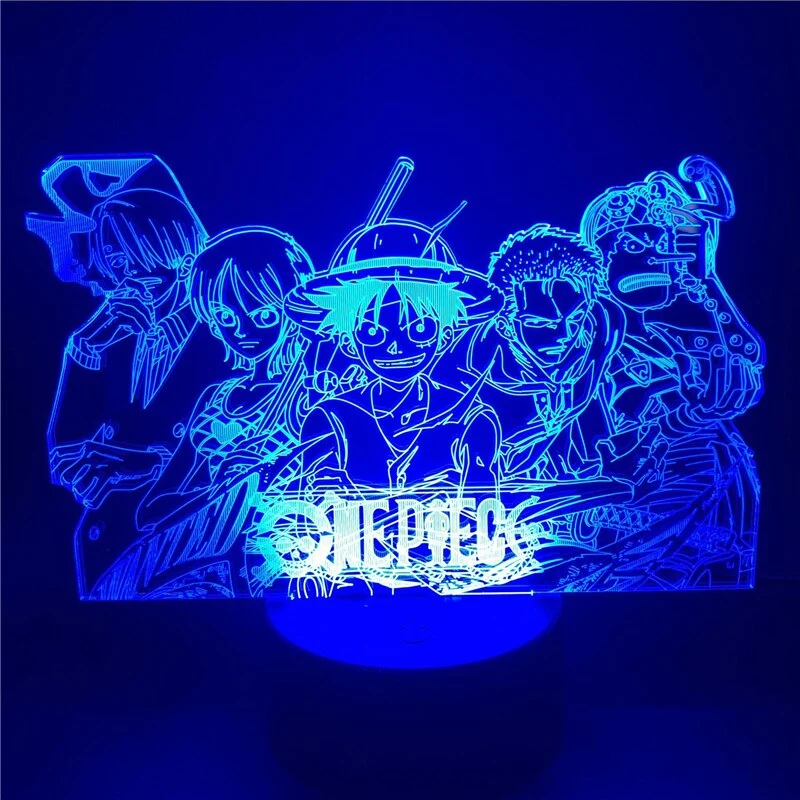 One Piece 3D Nacht Licht Zoro Luffy Nami Sanji