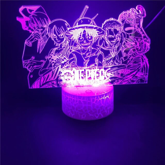 One Piece 3D Nacht Licht Zoro Luffy Nami Sanji
